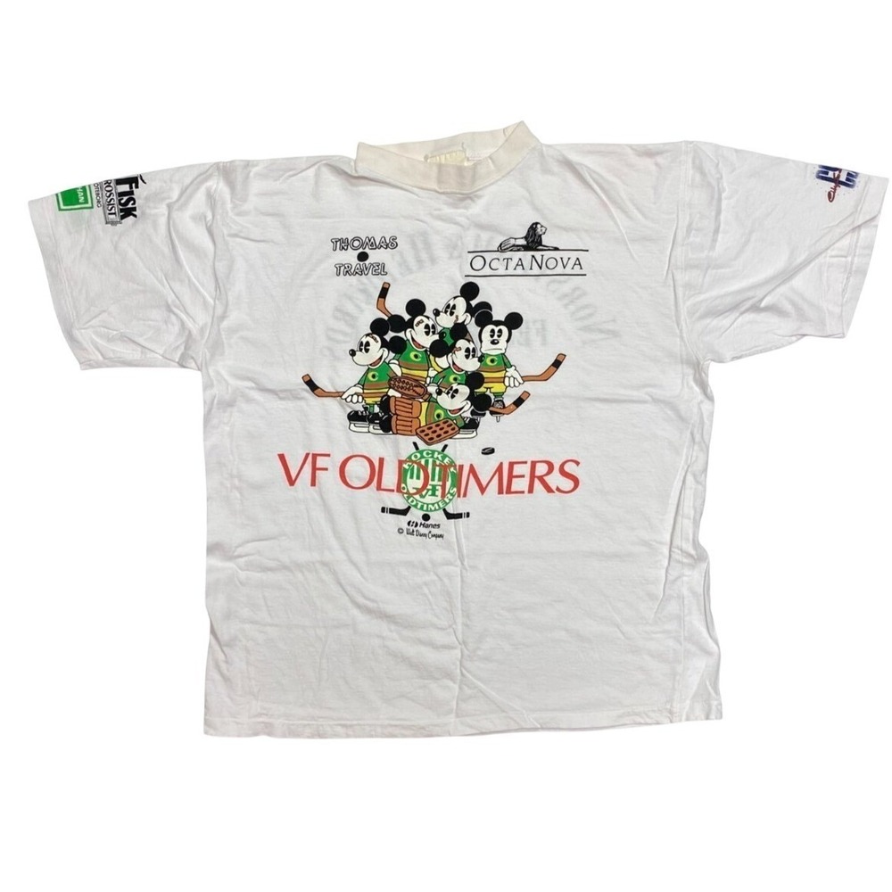 VTG Graphic T-Shirt 90s VF Oldtimers Hockey League Disney S.S. City Screen Tee